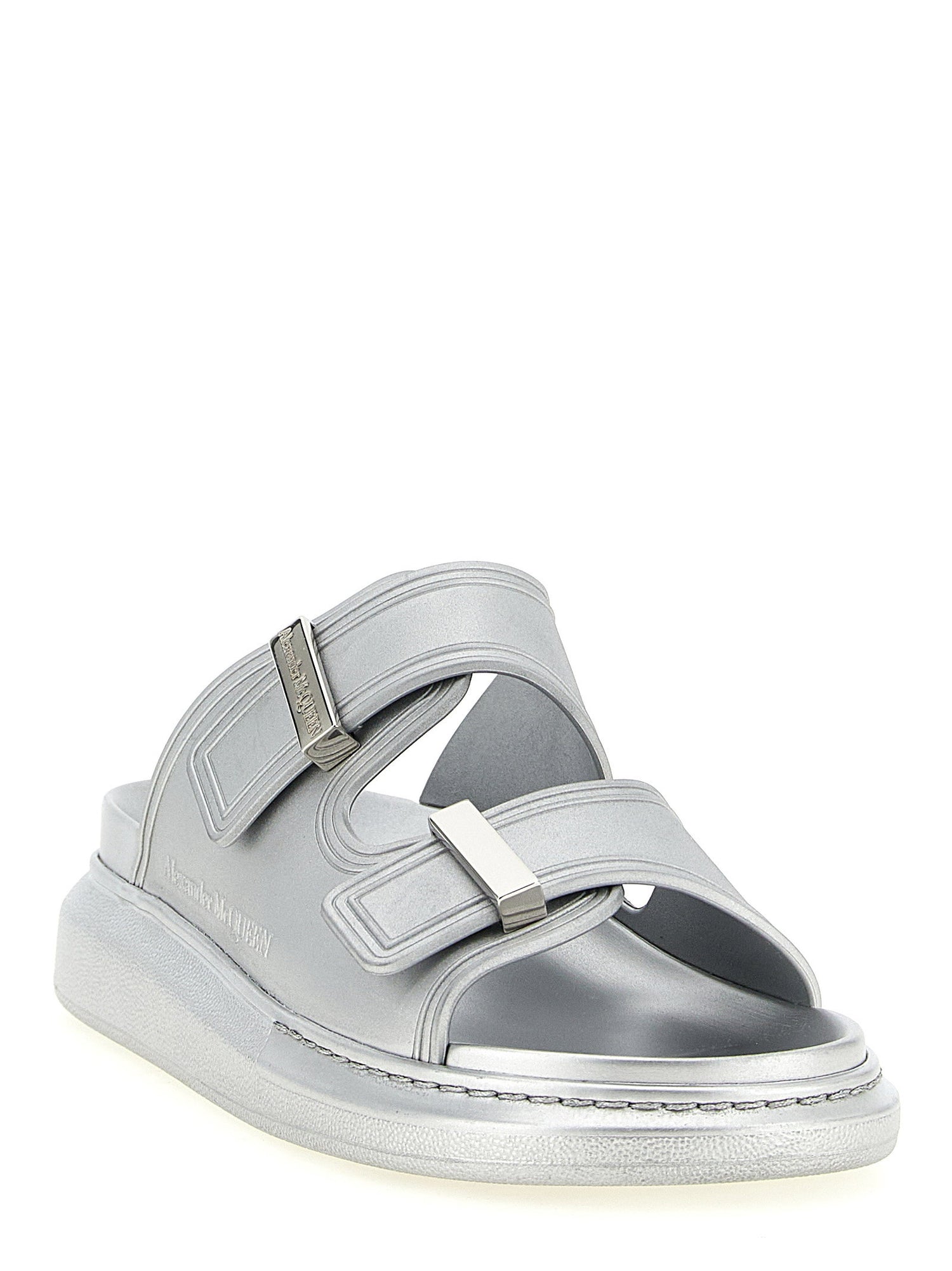 Alexander McQueen Hybrid Sandals Silver