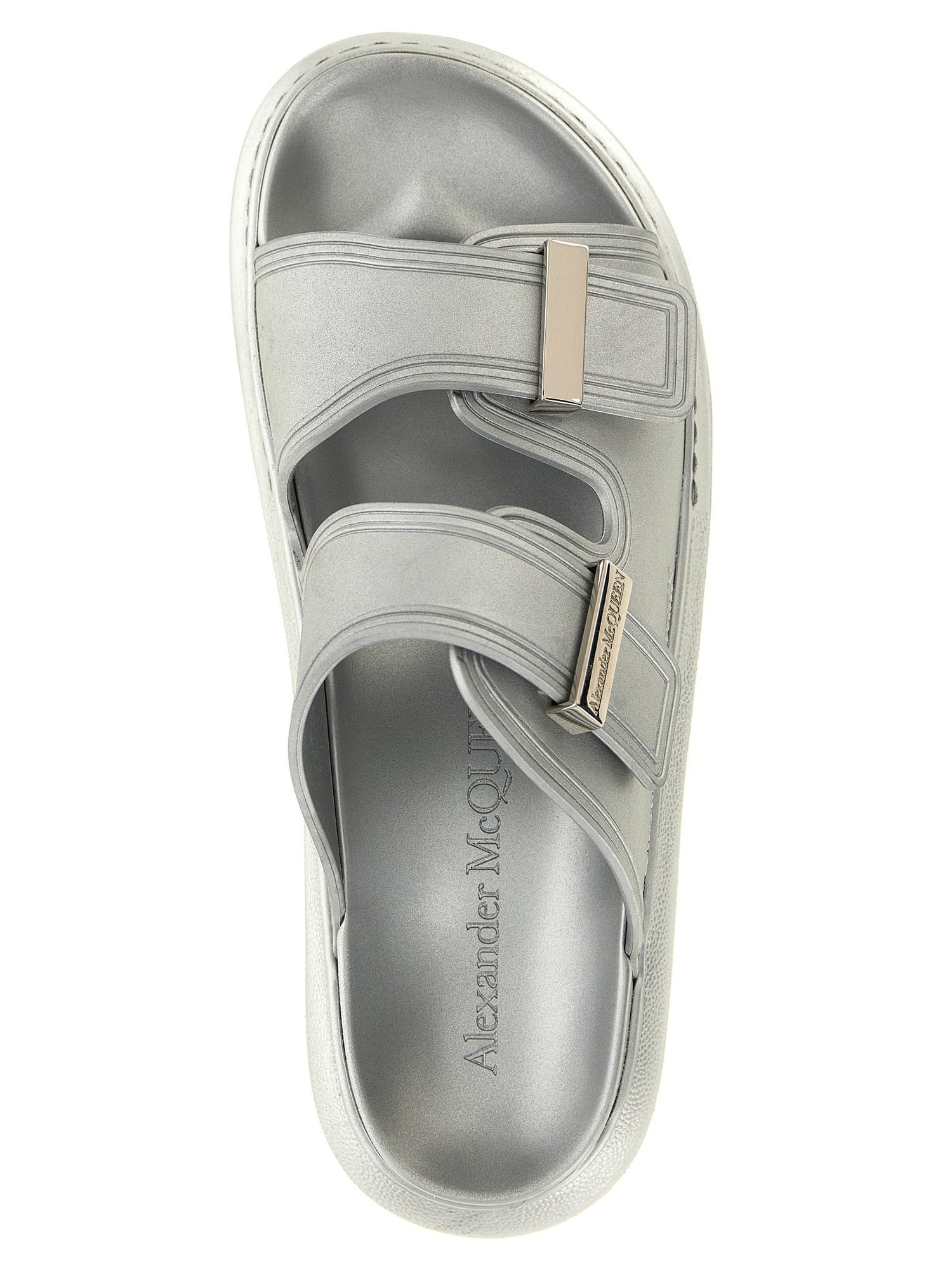 Alexander McQueen Hybrid Sandals Silver