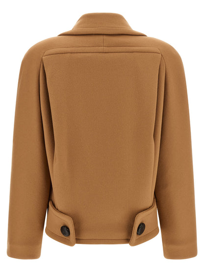 Stella Mccartney Double-breasted Coat Beige