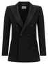 Saint Laurent Satin Lapel Blazer Black  