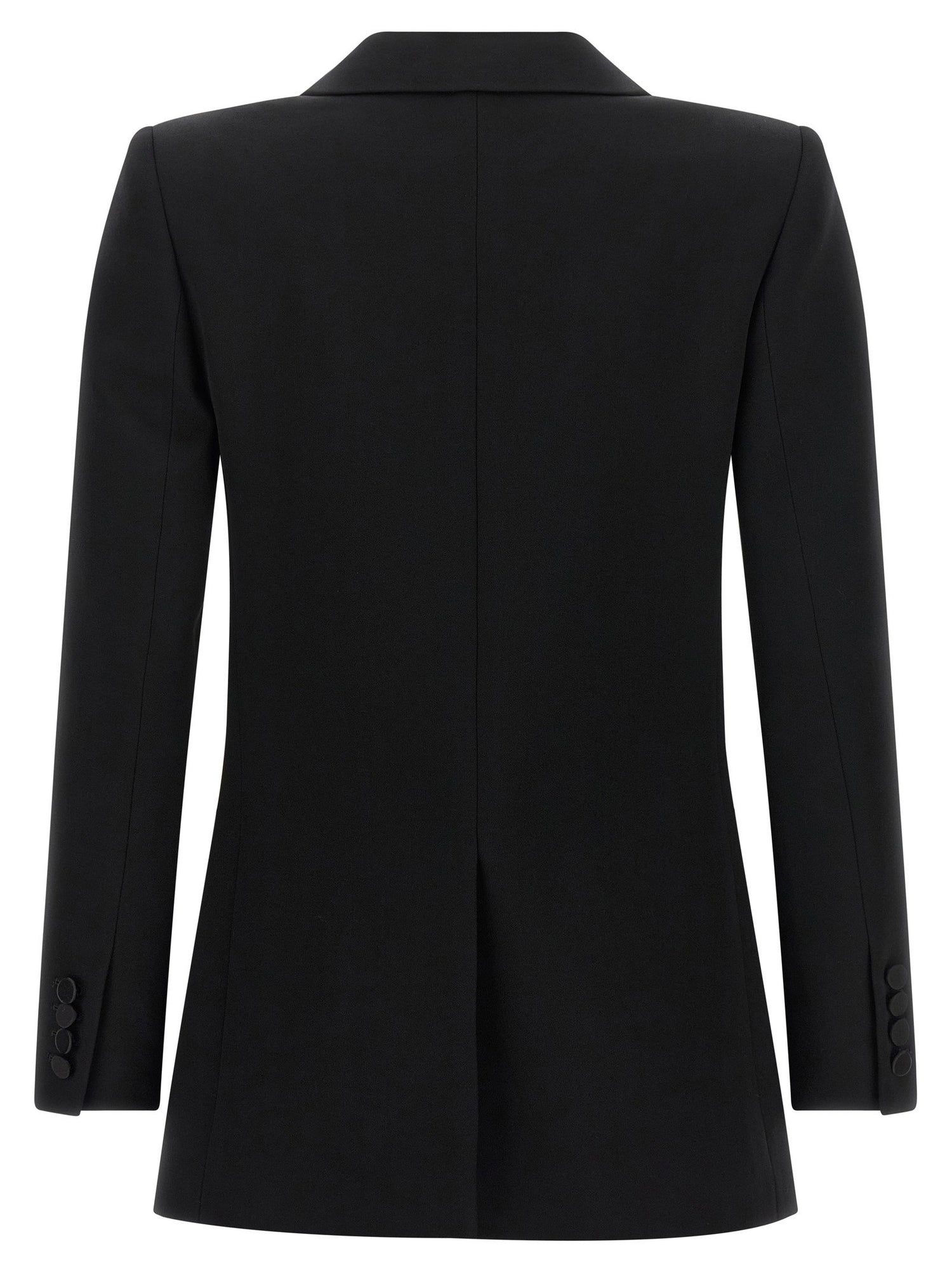 Saint Laurent Satin Lapel Blazer Black  