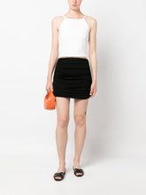 Tory Burch Ruched High-Waisted Stretch Mini Skirt Black black
