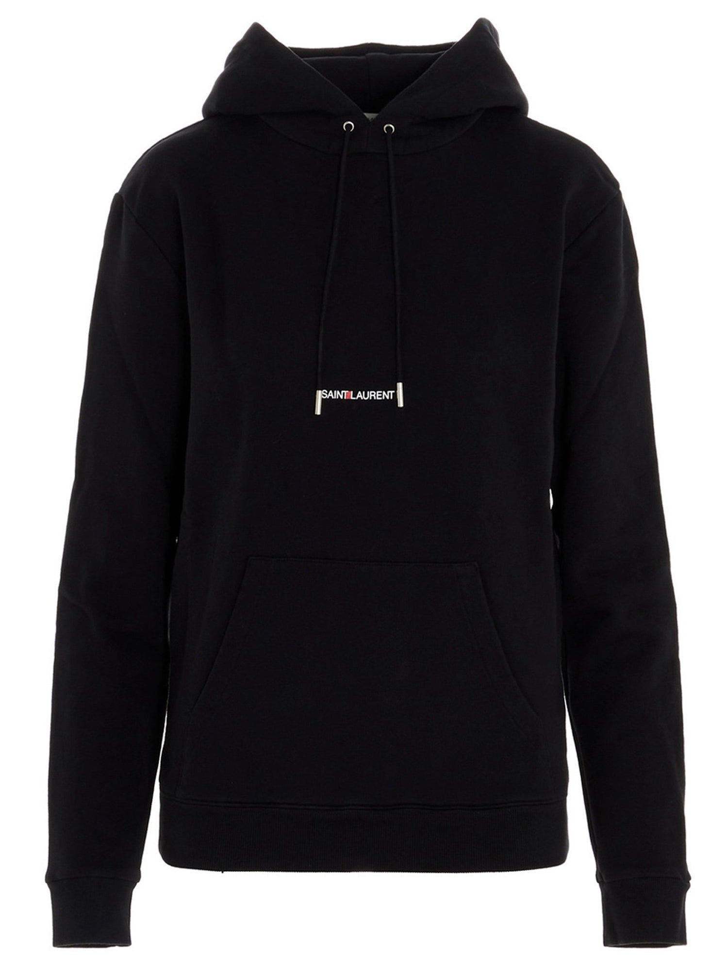 Saint Laurent Logo Print Hoodie Black