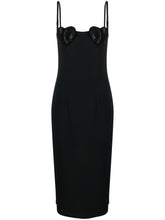 Blumarine Heart Sequin Midi Dress Black