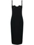 Blumarine Heart Sequin Midi Dress Black