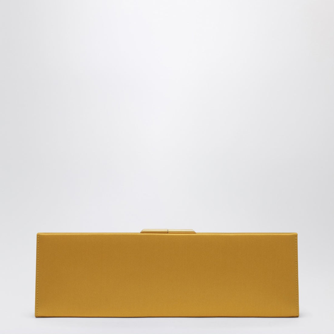 Saint Laurent Midnight Large Satin Clutch Orange