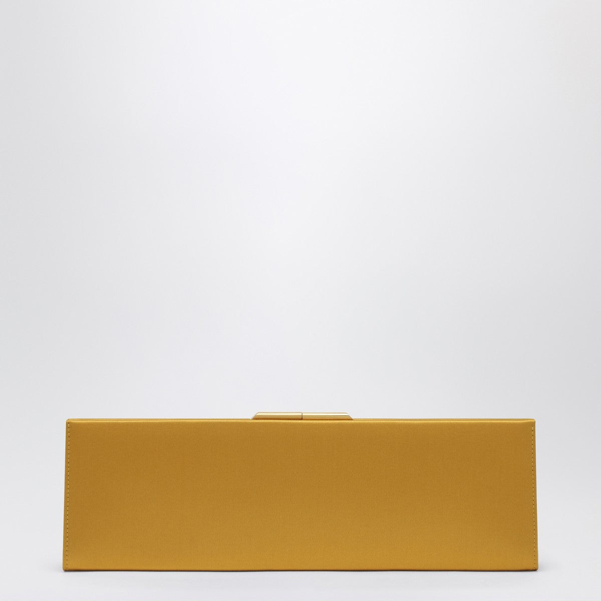 Saint Laurent Midnight Large Satin Clutch Orange