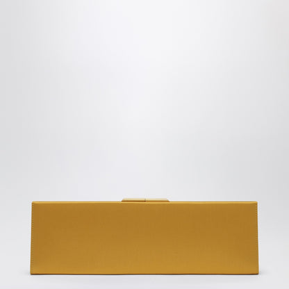 Saint Laurent Midnight Large Satin Clutch Orange