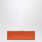 Saint Laurent Midnight Large Orange Satin Clutch orange