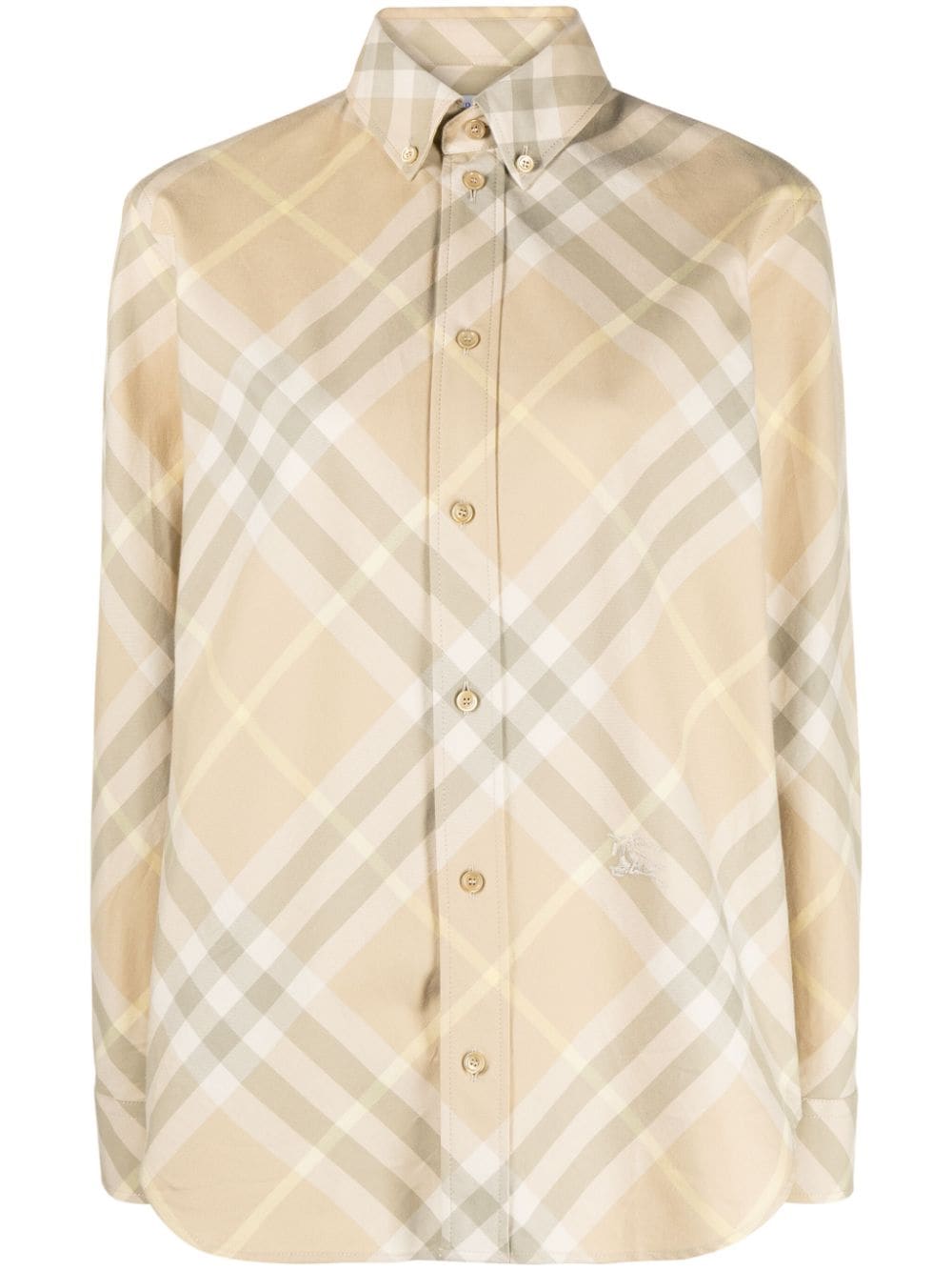 Burberry Vintage Check Cotton Shirt Light Beige