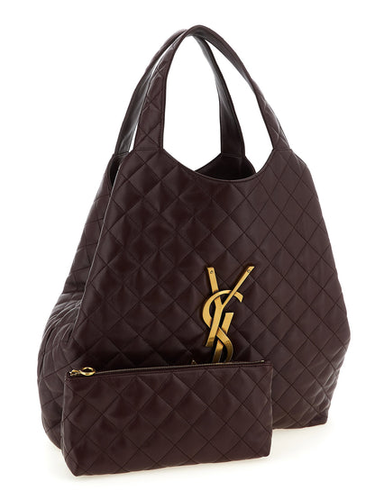 Saint Laurent Icare Maxi Shopping Bag Bordeaux