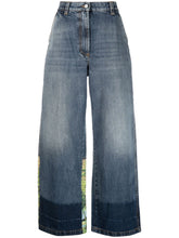 Palm Angels Sunrise Panelled Wide-Leg High-Waist Jeans Blue