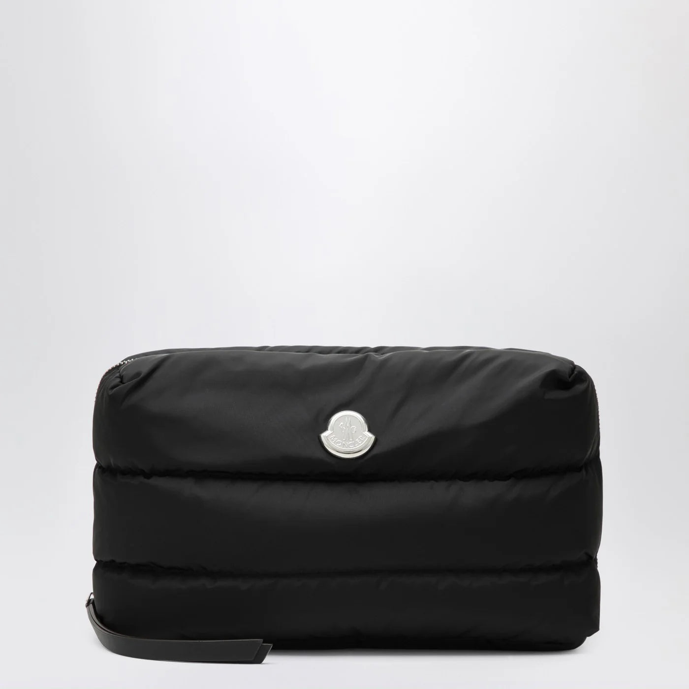 Moncler Caradoc Beauty Case In Quilted Black Nylon