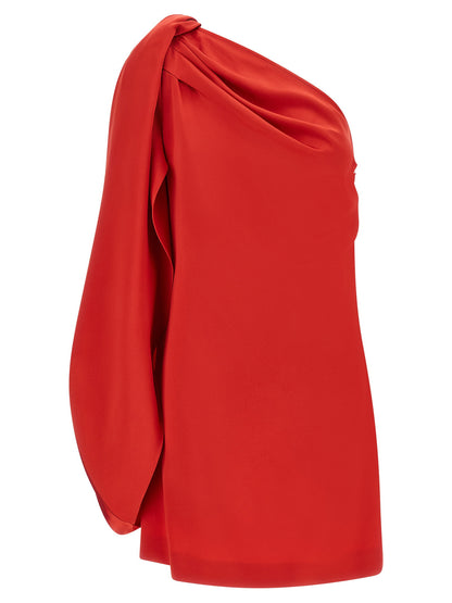 Stella Mccartney One-shoulder Dress Red