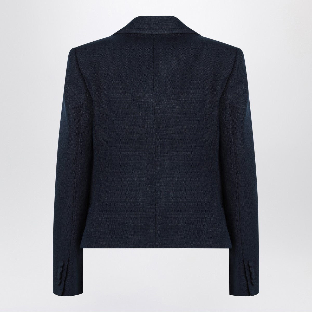 Valentino Single-Breasted Viscose Jacket with Bow Blue