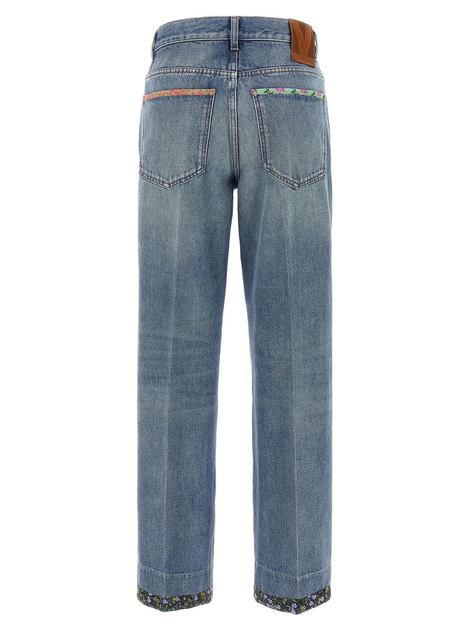 Valentino Garavani Floral Jeans Blue