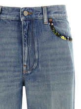 Valentino Garavani Floral Jeans Blue