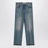 Valentino Washed Blue Jeans with Floral Trim Blue
