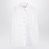Valentino White Cotton Poplin Ruffle-Detail Shirt White