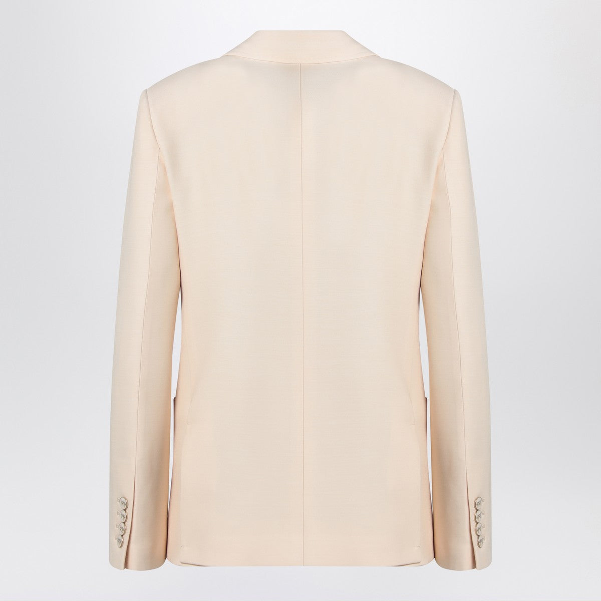 Valentino Wool and Silk Single-Breasted Light Beige Jacket Beige