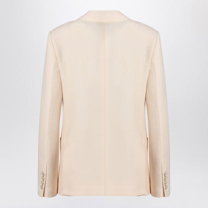 Valentino Wool and Silk Single-Breasted Light Beige Jacket Beige