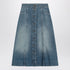 Valentino Washed Denim Midi Skirt Blue