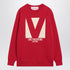 Valentino Chez Valentino Print Red Wool Sweatshirt Red