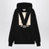 Valentino Hooded Black Sweatshirt with Chez Valentino Chest Print Black
