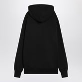 Valentino Hooded Black Sweatshirt with Chez Valentino Chest Print Black