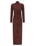 Stella Mccartney Polka Dot Mesh Dress Bordeaux