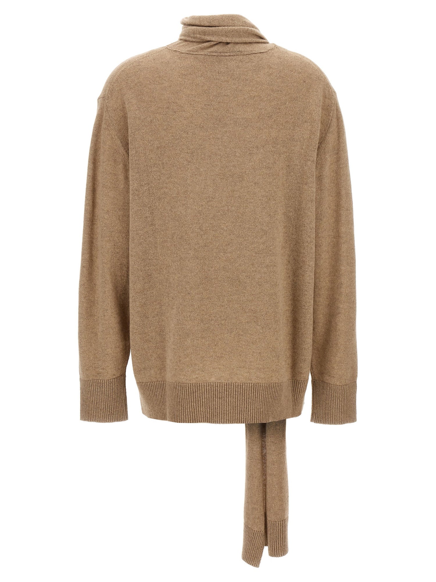 Stella Mccartney Scarf Detail Sweater Beige