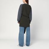 Stella McCartney Grey Wool V-Neck Cardigan Multicolor
