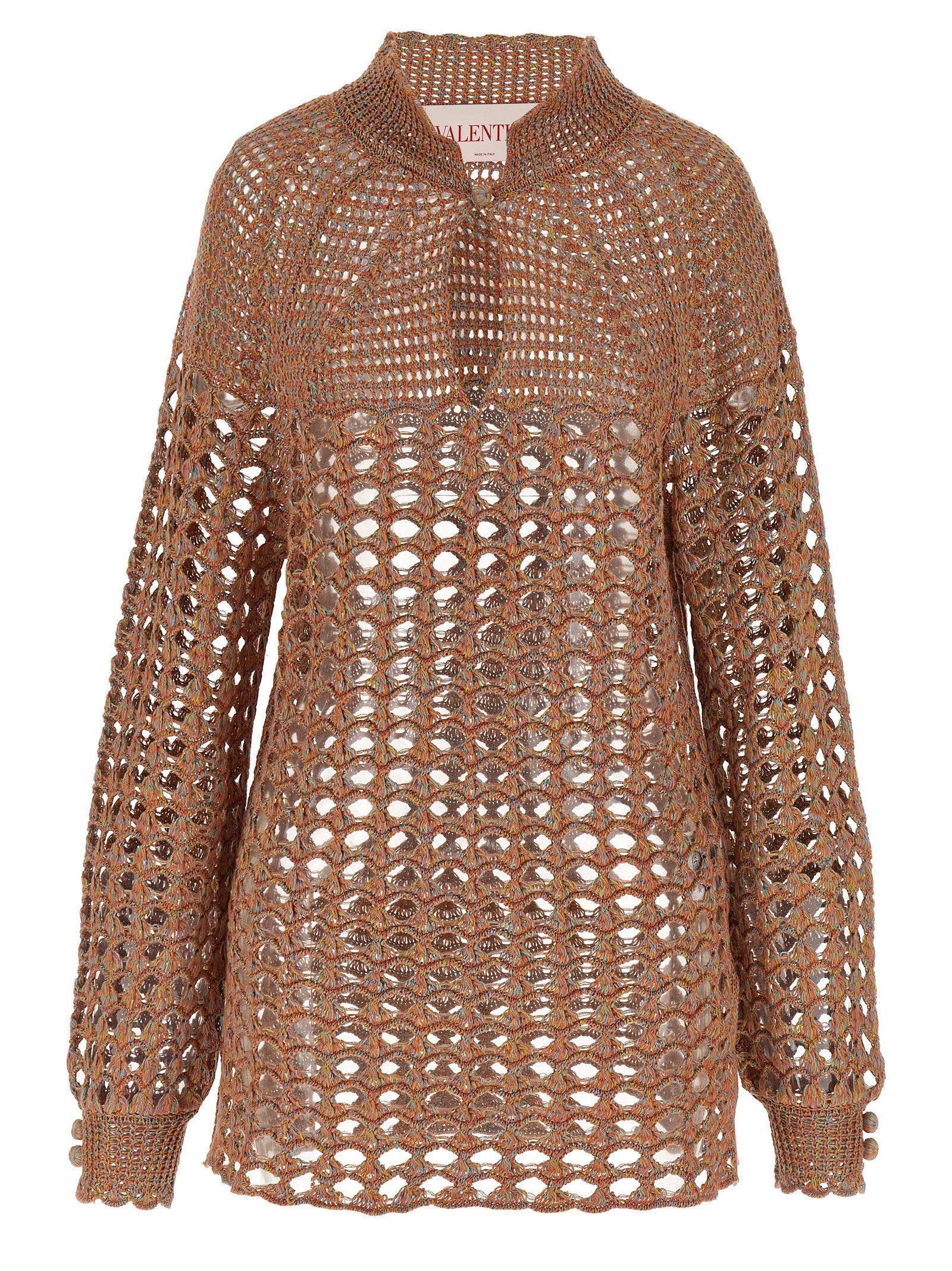 Valentino Garavani Openwork Sweater Multicolor
