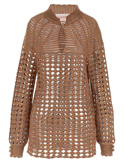 Valentino Garavani Openwork Sweater Multicolor