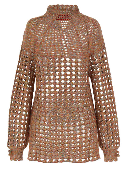 Valentino Garavani Openwork Sweater Multicolor