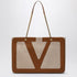 Valentino Garavani Large Viva Superstar Canvas Shopper Bag Natural Beige