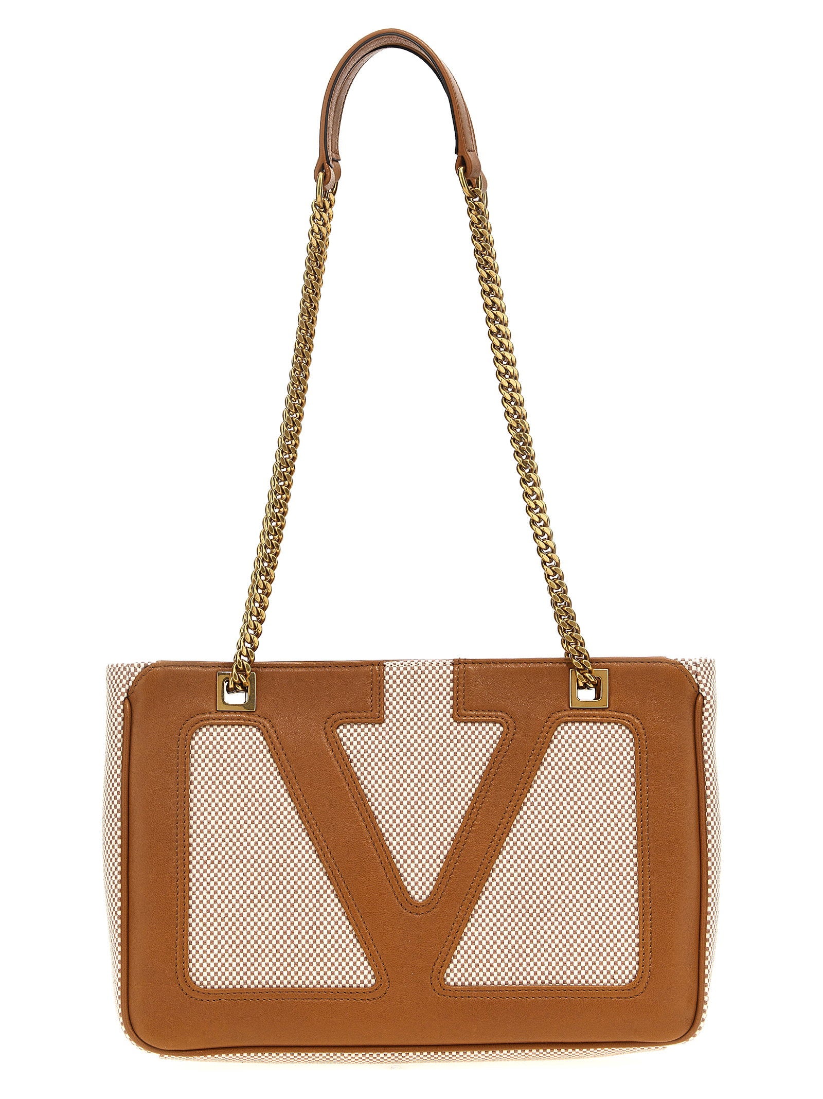 Valentino Garavani Viva Superstar Small Shopping Bag Beige