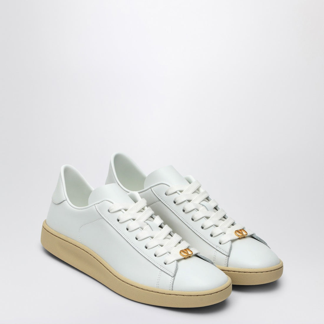 Valentino Garavani Royco leather sneakers white white