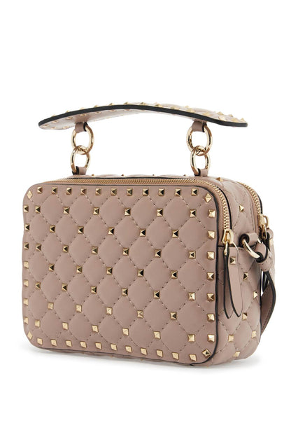 Quilted poudré shoulder bag with golden studs