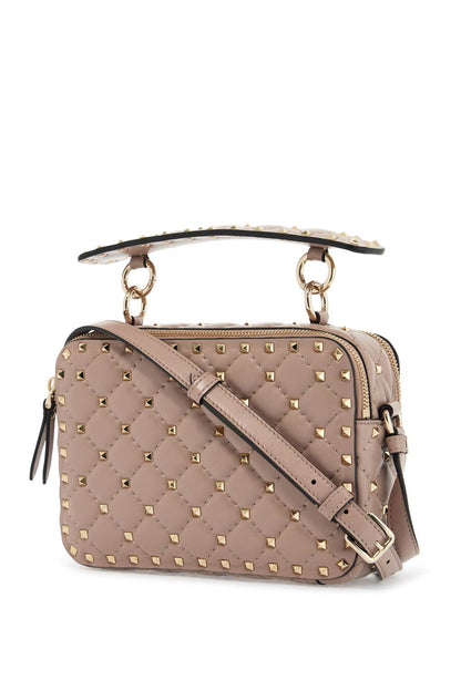 Quilted poudré shoulder bag with golden studs