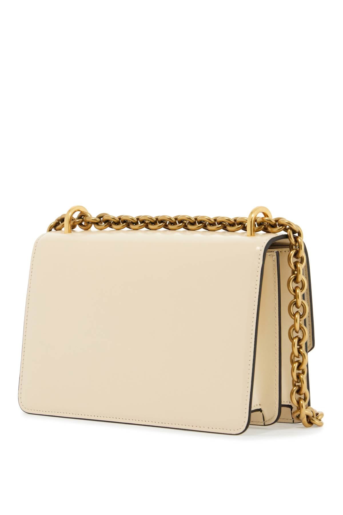 Small shoulder bag in Butter White leather with a chain strap