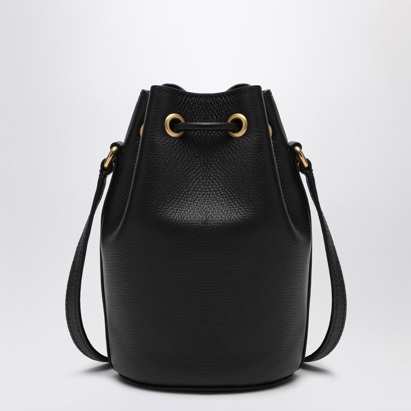 Valentino Garavani VLogo Signature black leather bucket bag black