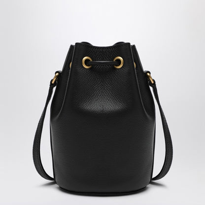 Valentino Garavani VLogo Signature black leather bucket bag black