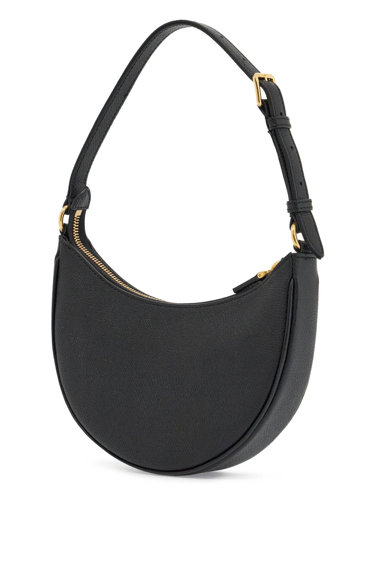 Valentino Garavani Mini hobo bag in black leather with an adjustable strap