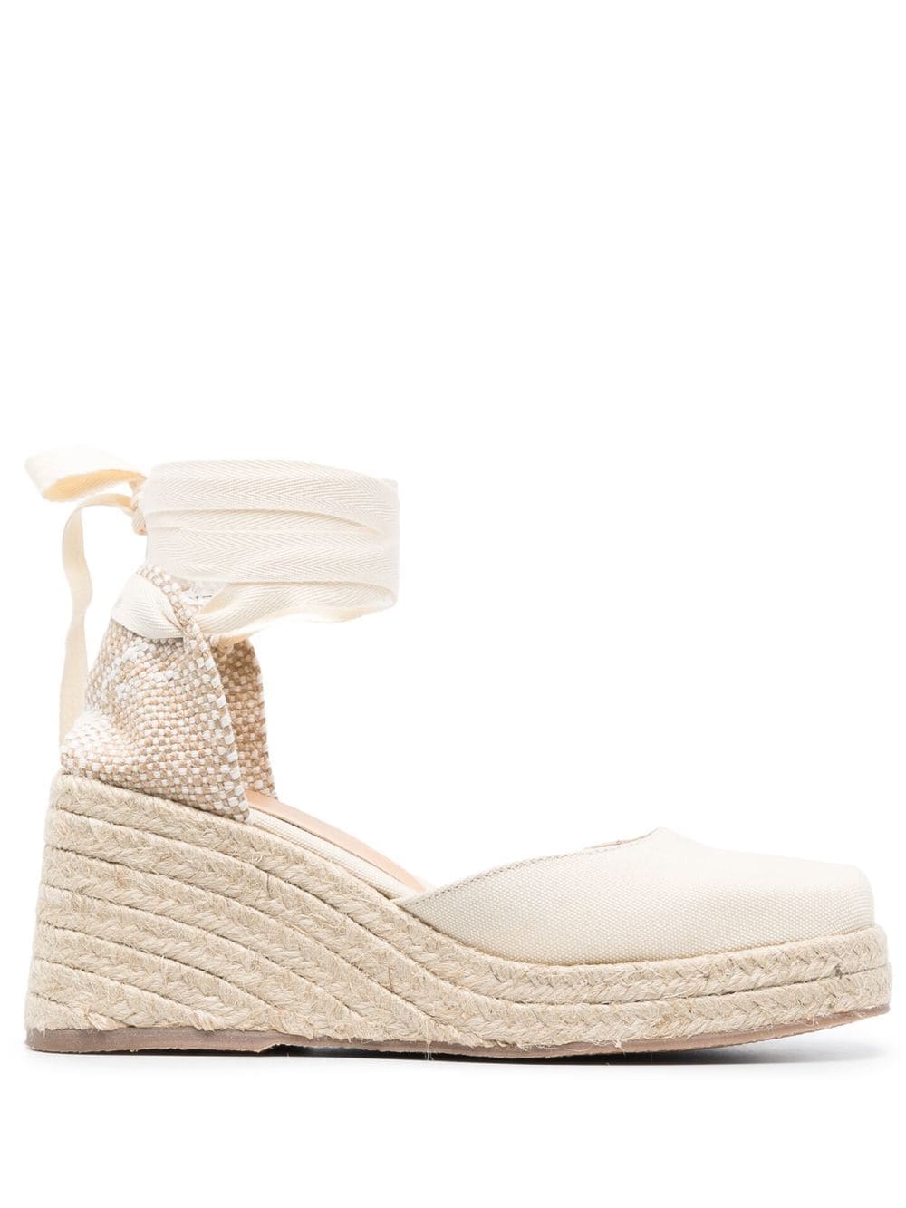 Castaner Tina Raffia Wedge Espadrilles Beige