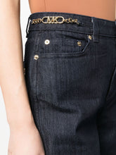MMK Straight-Leg Chain-Detail Jeans Blue
