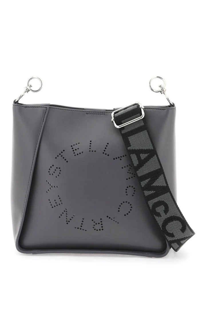 Crossbody bag with perforated stella logo