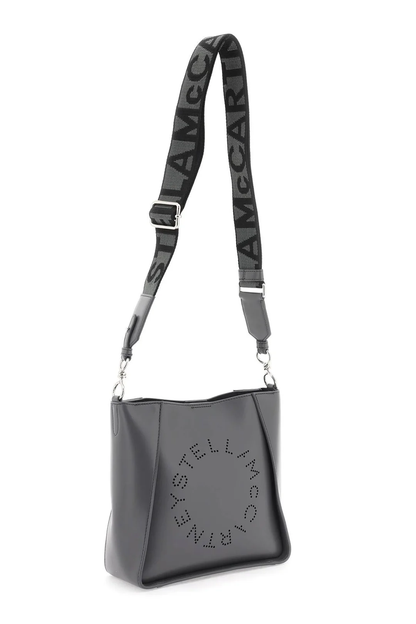 Crossbody bag with perforated stella logo