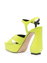 SI ROSSI Sculpted-Heel Platform Sandals Yellow