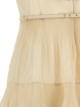 Zimmermann Embroidered Frilled Mini Dress Beige